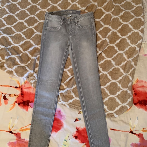 American eagle skinny low rise grey wash jegging - Picture 4 of 5